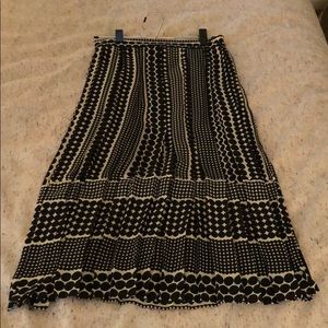 Polka Dot Printed Midi Skirt